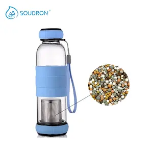 350ML pH9.5 nano flask alkaline ionizer glass alkaline water bottle hydrogen alkaline energy water cup