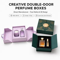Boîte cadeau de parfum créative personnalisée, design à ouverture latérale, emballage rigide en papier de luxe avec logo estampé à chaud pour les parfums