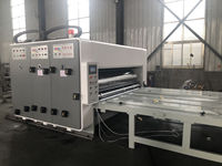 Corrugados Cardboard Semi Automatic Doppel farben Flexodrucker Slotter Rotations stanz maschine zu verkaufen