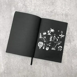 A5 Kích thước PU Leather máy tính xách tay với màu đen giấy và bạc Bút - Product Image 3