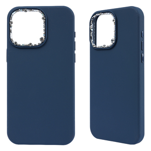 เคสโทรศัพท์สุดหรูสำหรับ iPhone ones เคสโทรศัพท์ซิลิโคนเหลวพร้อมที่ป้องกันเพชรตกแต่ง fundas silicona carcasas Para celular - Product Image 4