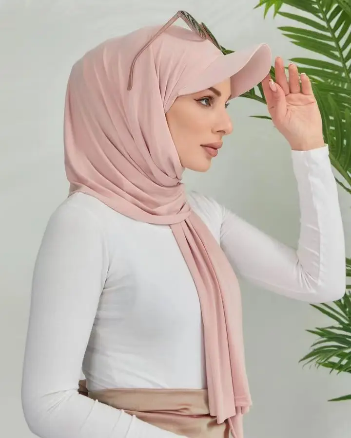 2023 nuevo pañuelo interior hijab de gasa instantáneo liso personalizado con gorro de Jersey interior pañuelo chal bufanda