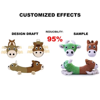 Fabrication de dessin animé amusant drôle jouets pour animaux de compagnie chien en peluche couinement jouet en peluche animal en peluche jouets avec couineur