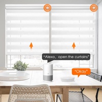 Ventana Francesa Moderna con Motor Eléctrico Integrado, Carga Solar Tipo-C, Funcionamiento Automático, Control Remoto, Habilitada para WiFi