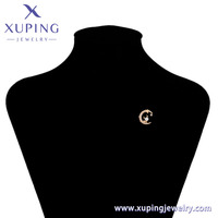 Broches de Noël unisexes Xuping Jewelry tendance en cuivre plaqué or 18 carats avec zircon cubique synthétique
