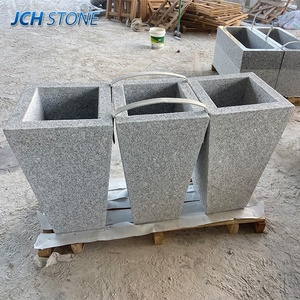 Sculpté à la main extérieur <span class=keywords><strong>jardin</strong></span> décoration gris granit <span class=keywords><strong>pierre</strong></span> planteur Pot <span class=keywords><strong>de</strong></span> fleur <span class=keywords><strong>pierre</strong></span> sculpture <span class=keywords><strong>auge</strong></span> - Product Image 1