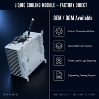 Module de refroidissement liquide en aluminium CNC, plaque froide à ailettes rainurées pour GPU, serveur, IGBT, laser, chargeur EV, alimentation électrique