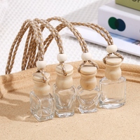 Bouteille diffuseur de parfum en verre vide transparente personnalisée et unique pour voiture, 5ml, 9ml, 13ml, avec bouchon à vis, sérigraphie et finition givrée