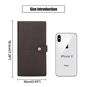 J.M.D portefeuille Long multifonctionnel pour hommes, <span class=keywords><strong>porte</strong></span>-cartes en cuir, passeport, <span class=keywords><strong>porte</strong></span>-livre avec poche pour téléphone - Product Image 2