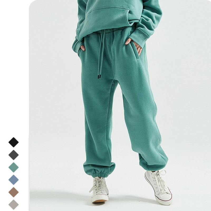 Высококачественные толстые спортивные штаны унисекс 330 г, Мужские Простые тренировочные штаны