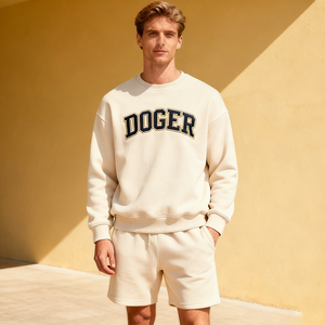 Doger ชุดวิ่งออกกำลังกายสำหรับผู้ชายชุดวอร์ม2ชิ้นสำหรับผู้ชายเสื้อสเวตเตอร์และกางเกงขาสั้นชุดวอร์มยาวเต็มตัวไซส์ใหญ่พิเศษ - Product Image 5