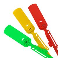 Huasheng HS-PS 6023 Scellé de tension personnalisable en plastique PP+PE durable, à ouverture facile, jetable, 400 mm, taille d'étiquette 50x25 mm, scellé personnalisé