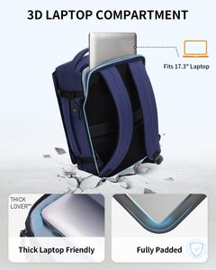 Sac à dos de voyage écologique résistant à l'eau avec protection 3D pour ordinateur portable 180. Conception à plat pour un emballage sans tracas - Product Image 3