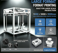 Imprimante 3D FDM de grande taille de qualité supérieure 1x1x1m pour les pièces de carrosserie de voiture et les prototypes de pare-chocs en PETG