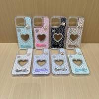 Étui de téléphone portable de luxe avec motif diamant Love Flash pour iPhone 15/14/13 16promax en TPU