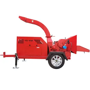 Gỗ xử lý nghiền băm nhỏ máy lưỡi chipper chi nhánh Shredder Máy Nghiền lâm nghiệp Gỗ log chất thải cây vỏ cây DIESEL gỗ