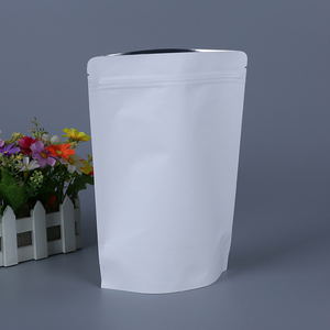 Tùy Chỉnh In Logo Sinh Thái Thân Thiện <span class=keywords><strong>Doypack</strong></span> Zip Khóa Trắng Đứng Lên Cấp Thực Phẩm Kraft Bao Bì Zipper Túi Túi Mà Không Có Cửa Sổ - Product Image 4