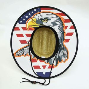 Beach <b>Straw</b> <b>Hat</b> Customized Logo Wholesale Summer <b>Hats</b> Outdoor <b>Men</b> Fishing Surf Lifeguard Beach Sun <b>Straw</b> <b>Hat</b> - Product Image 1