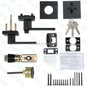 Äußeres schwarzes Türschloss-Set Combo-Schloss-Hochleistungs-Tür knauf griff und Einzylinder-Riegels chloss - Product Image 6