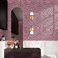 ORON OEM ODM Papier peint 3D en vinyle PVC texturé rose léopard, imperméable pour salle de bain, décoration murale, fabricant d'autocollants muraux, vente en gros