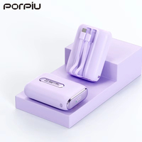 Banque d'alimentation portable PORPIU Super Rapide 22,5W avec écran LED, sortie Type-C, 20000mAh, avec interface Micro USB