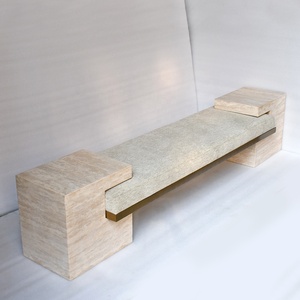 <span class=keywords><strong>Table</strong></span> <span class=keywords><strong>Basse</strong></span> de Salon Moderne Minimaliste Nordique pour Villa, <span class=keywords><strong>Table</strong></span> d'Appoint et <span class=keywords><strong>Banc</strong></span> en Travertin - Product Image 2