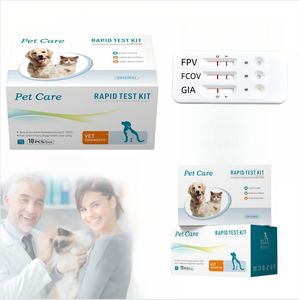 Feline Fecal <span class=keywords><strong>Test</strong></span> 3 in 1 Fpv Fcov <span class=keywords><strong>Giardia</strong></span> Ag Combo Schnelltest Kit Coombs Felino für die Katzen diagnose Veterinär - Product Image 3