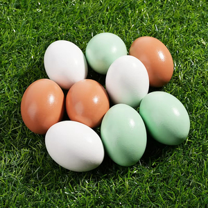 Wooden <b>Egg</b> Duck <b>Toy</b> Pretend Play Food Spinning <b>Toy</b> Coloring Art Craft Prank <b>Toy</b> for Kids Toddlers - Product Image 1