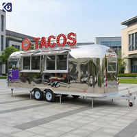 Nouvelle conception de kiosque mobile pour café et nourriture, camion de restauration rapide, remorque alimentaire mobile en acier inoxydable avec équipement de cuisine complet