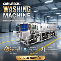 Industriële mandenwasmachine voor groente- en fruitverwerking met hogedruksproeier en pomp van 304 roestvrij staal