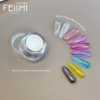 Poudre de pigment effet miroir Aurora Chrome glacé pour ongles, nouvelle poudre néon arc-en-ciel magique