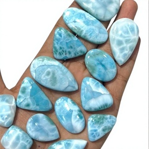 Larimar naturel du Rajasthan, cabochon de pierre précieuse en vrac, poli, formes variées, toutes tailles, pour bijoux en cristal, FAIJAN GEMS ( tiers) - Product Image 1