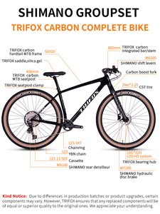 Vélo de montagne <span class=keywords><strong>TRIFOX</strong></span> SDY20 29er Hardtail en carbone, <span class=keywords><strong>cadre</strong></span> en carbone T1000, transmission 12 vitesses, freins à disque doubles pour la course en cross-country - Product Image 6