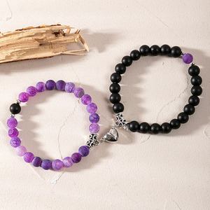 <span class=keywords><strong>2Pcs</strong></span> Set Gelang <span class=keywords><strong>Magnet</strong></span> Pasangan untuk Dia dan Dia, Gelang Manik-Manik Persahabatan <span class=keywords><strong>Magnet</strong></span> Hati, Gelang Pasangan Jarak Jauh yang Serasi - Product Image 6