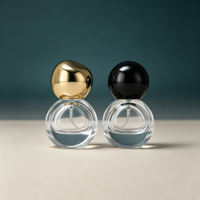 Flacon de parfum vide en verre rond de 15 ml avec col serti, pour vaporisateur, emballage cosmétique, logo personnalisé, vente en gros