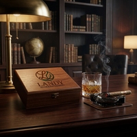 Cave à cigares de luxe en bois Landy, humidor rectangulaire gravé en MDF, emballage haut de gamme, vente en gros, fabricant, fournisseur de boîtes en vrac