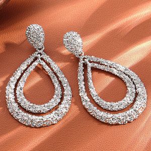 Mode Vintage boucles d'oreilles pour femmes grande déclaration géométrique métal boucles d'oreilles à la mode boucles d'oreilles bijoux accessoires - Product Image 2