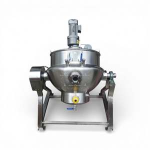 Grand Marmite de Mélange Automatique à Double Enveloppe pour la Cuisson de la Pâte de Poire, Chauffage Vertical à Vapeur, Marmite à Intercouche pour la Transformation du Sucre - Product Image 2