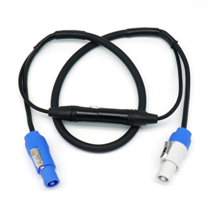 Câble hybride DMX Powercon 3 broches XLR noir/couleur personnalisée 1M/2M/5M 15FT pour microphone et éclairage de scène, personnalisable par le fabricant OEM - Product Image 1
