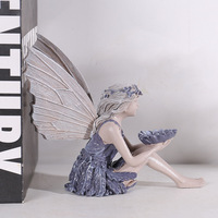 Figurines de fées miniatures en résine bon marché, peintes à la main, pour la décoration artistique de jardin, patio, extérieur, aménagement paysager, pelouse