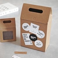 Boîte cadeau en papier kraft écologique personnalisée, fabriquée à partir de matériaux recyclés, avec poignée et fenêtre, emballage pliable, biodégradable, pour pâtisserie, dessert, biscuits