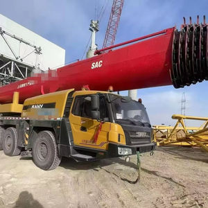 รถเครนตีนตะขาบ Sany มือสอง 160 ตัน พร้อมตุ้มถ่วง 57 ตัน เครื่องยนต์คู่ กล่องเกียร์เคลื่อนที่ ระบบ PLC มอเตอร์ปั๊มหลัก - Product Image 1