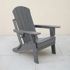 Sillas Adirondack Plegables, Sillas <span class=keywords><strong>de</strong></span> Patio, Silla <span class=keywords><strong>de</strong></span> Jardín, Resistentes a la Intemperie para Patio, Jardín, Terraza, Hoguera, Color Negro - Product Image 6