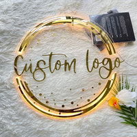 Enseigne lumineuse en acrylique, enseigne au néon, publicité, logo en acrylique 3D, lettres rétroéclairées LED personnalisées, logo circulaire en acrylique