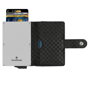 CardHoda Ultra Thin Aluminum <b>RFID</b> Blocking Card Holder <b>Wallet</b> with Geometric Pattern and Snap Closure Unisex Design - Product Image 1