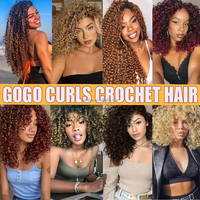 Extensions de cheveux synthétiques bouclés et ondulés en vrac, cheveux à crocheter Ocean Wave, doux et rebondissants, 10, 14, 18 pouces, cheveux à tresser GoGo Curl