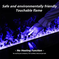 Cheminée électrique à vapeur 3D avec flamme de simulation décorative, design moderne pour usage intérieur, télécommande, écologique