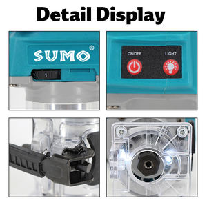 SUMO-Enrutador de base fija de grado industrial de 21V, potente enrutador inalámbrico de madera sin escobillas, batería de litio universal - Product Image 4