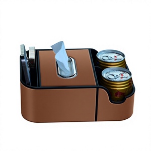 Boîte de rangement pour accoudoir de voiture, 50l, avec poignée, organisateur d'intérieur de voiture multifonctionnel en cuir pour véhicules généraux - Product Image 2