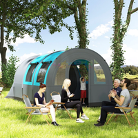 Tente de camping familiale de grande taille, professionnelle, robuste, à 3 pièces, double couche, imperméable, pour le glamping en plein air
